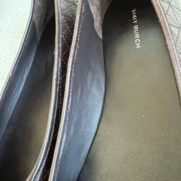 Tory Burch Brown Quilted Flats